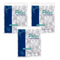 Kit 3 Algodao Hidrofilo em Bolas 100g da Polax Alta Absorçao Kit 3 Algodao Hidrofilo em Bolas 100g da Polax Alta Absorçao