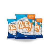 Kit 3 Algodão Nathy Bolinha 100 g Kit 3 Algodão Nathy Bolinha 100 g