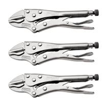 Kit 3 Alicate De Pressão 10 Tramontina Triangular Cor Inox