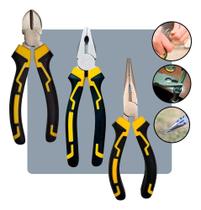 Kit 3 Alicate Universal 6 Polegadas Bico Corte E Universal