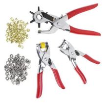 Kit 3 Alicate Vazador Furador Pregar Botão Tic Tac 35 Ilhós Lanmax