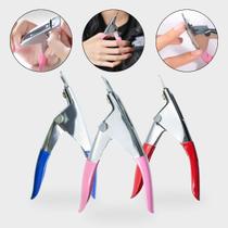 Kit 3 Alicates Cortador Para Unhas Postiças Tips Gel Acrigel Manicure Nail Designer Unhas Decoradas