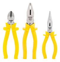 Kit 3 Alicates Corte Bico Longo Universal Isolado Vonder