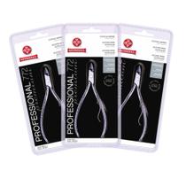 Kit 3 alicates cuticula 772 cabo longo professional premium inox mundial