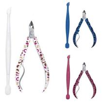 Kit 3 Alicates Cutícula Mundial Mod 758 /c1 Espátula Dupla