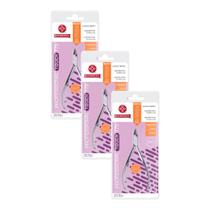 Kit 3 Alicates de Cutícula 775 Professional Touch Aço Inox Mundial