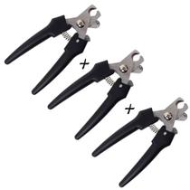 kit 3 Alicates de Unha cabo Preto Xingu XV2884 Grande com Trava Para Cão e Gato