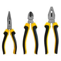 Kit 3 Alicates Hobby Polido 8" 6" Cabo Emborrachado Aço Carbono Fertak Kit 3 Alicates Hobby Polido 8" 6" Cabo Emborrachado Aço Carbono Fertak