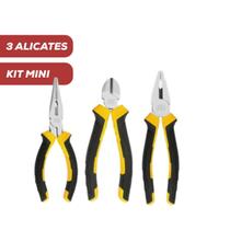 Kit 3 Alicates Manuais Alicate De Corte De Bico E Universal Cabo Emborrachado