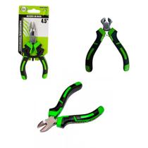 Kit 3 Alicates Mini 4,5" Bico Corte Turquesa Emborrachado