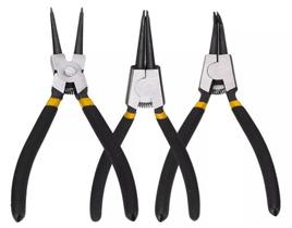 Kit 3 Alicates Retenção Interno E Externo Eixos Aneis Travas
