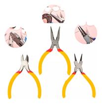 Kit 3 Alicates Universal Bico Corte P/ Artesanato Bijuteria