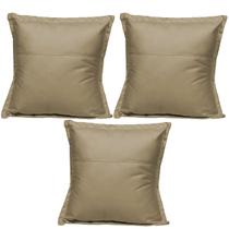 Kit 3 Almofadas Cheias para sofá Sala Quarto decorativa 42,5x42,5 Suede