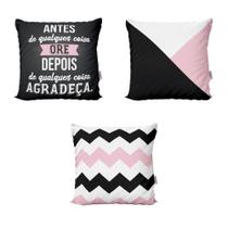 Kit 3 Almofadas Cristã Personalizadas Para Sala Decoração Sofá Ore Antes 40x40 Novadecora Kit 3 Almofadas Cristã Personalizadas Para Sala Decoração Sofá Ore Antes 40x40 Novadecora