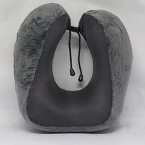Kit 3 Almofadas de Pescoço para Viagem Macio Toque Aveludado