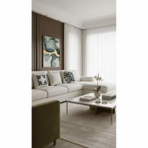 Kit 3 Almofadas Decorativas 50x50 Estampas Botânica, Geométrica Verde e lisa