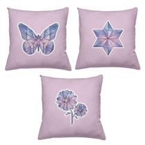 Kit 3 Almofadas Decorativas Cheias 40 x 40 Estrela