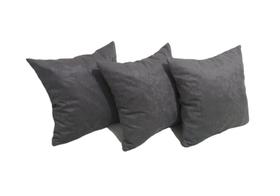 Kit 3 Almofadas Decorativas Cheias 45x45cm com zíper Cinza Kit 3 Almofadas Decorativas Cheias 45x45cm com zíper Cinza