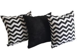 Kit 3 Almofadas Decorativas Cheias 45x45cm com zíper Kit 3 Almofadas Decorativas Cheias 45x45cm com zíper