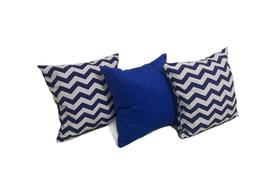 Kit 3 Almofadas Decorativas Cheias 45x45cm com zíper Kit 3 Almofadas Decorativas Cheias 45x45cm com zíper