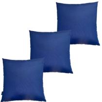 Kit 3 Almofadas Impermeável Antimofo Antiácaro Azul Marinho Externa 45cmx45cm Kit 3 Almofadas Impermeável Antimofo Antiácaro Azul Marinho Externa 45cmx45cm