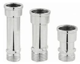 Kit 3 Alongador Prolongador Para Torneira 4,6, 8cm Prateado