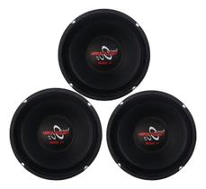 Kit 3 alto falante medio hp 200h 6 polegadas 8 ohms hard power Kit 3 alto falante medio hp 200h 6 polegadas 8 ohms hard power