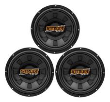 Kit 3 alto falante spyder subwoofer 12 pol street 200w rms 4 ohms cores