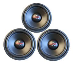 Kit 3 alto falante subwoofer hard power hp s300 12 polegadas 4 ohms Kit 3 alto falante subwoofer hard power hp s300 12 polegadas 4 ohms