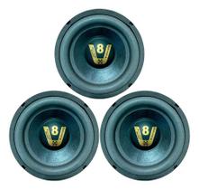Kit 3 alto falantes compet subwoofer 8 pol street v8 200w 4 ohms Kit 3 alto falantes compet subwoofer 8 pol street v8 200w 4 ohms
