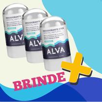Kit 3 Alva Desodorantes Stick Kristall Sensitive 60g