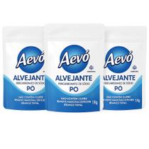 Kit 3 Alvejante Aevó 1kg Sem Cloro Roupas Brancas
