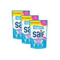 Kit 3 Alvejantes 1 Litro Mais Branco Refil Saif Kit 3 Alvejantes 1 Litro Mais Branco Refil Saif
