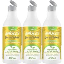 Kit 3 Amaciante Cutículas Amolex Cora Óleo Melaleuca 400ml