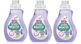 Kit 3 Amaciante De Roupas Vida Macia Baby Amêndoa 500ml