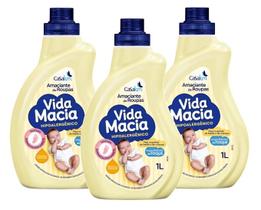 kit 3 Amaciante Diluido Vida Macia Glicerina e Camomlla 1l