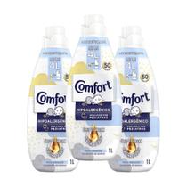 Kit 3 Amaciantes Comfort Concentrado Puro Cuidado 1l