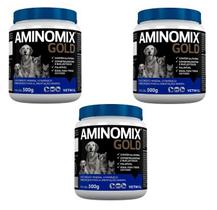 Kit 3 Aminomix Gold 500g Vetnil Suplemento