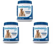 Kit 3 Aminomix Pet 500g Cães Gatos E Aves Suplemento Vetnil