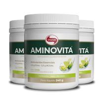 Kit 3 Aminovita Vegano Limão Vitafor 240g