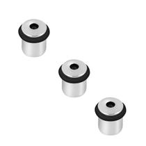 Kit 3 amortecedor de portas batente de borracha imab 0300 zamak avulso cromado (brilhante)