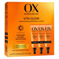 Kit 3 Ampolas Cronograma Capilar Mari Maria Hair Ox Vita Glow
