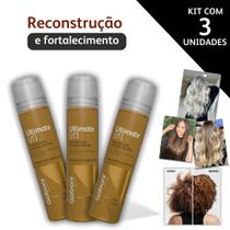 Kit 3 Ampolas Reconstrução Imediata Ultimate UTI Gaboni