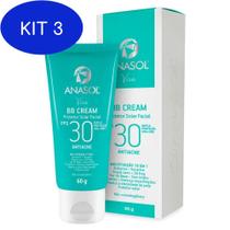 Kit 3 Anasol Bb Cream Facial Antiacne Fps30