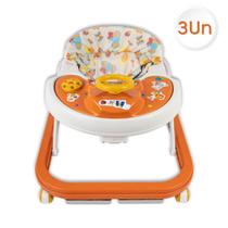 Kit 3 Andadores De Bebê Infantil Musical Sonoro Laranja Styll Baby