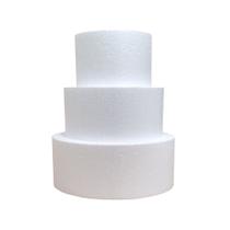 Kit 3 Andares Base Isopor P/ Bolo Fake 15x20x25cm C/ 12cm