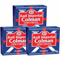 KIT 3 ANIL PEDRA IMPERIAL COLMAN 90g COM 10 CUBOS DE 9g CADA