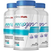 Kit 3 ANSIOZEN L-Triptofano e Magnésio ClinicMais 60 cápsulas