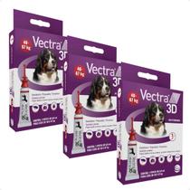Kit 3 Antiparasitário Vectra 3D Cães 40 a 67Kg Ceva - 1 Pipeta 8mL