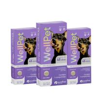 Kit 3 Antipulgas Carrapatos Wellpet Cão Ourofino 400mg 20,1 A 40kg